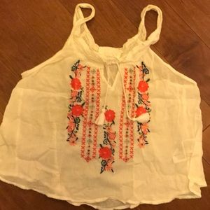 Embroidered tank top